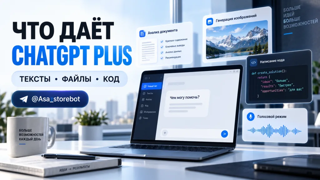 Возможности ChatGPT Plus: модели, файлы, голос и изображения