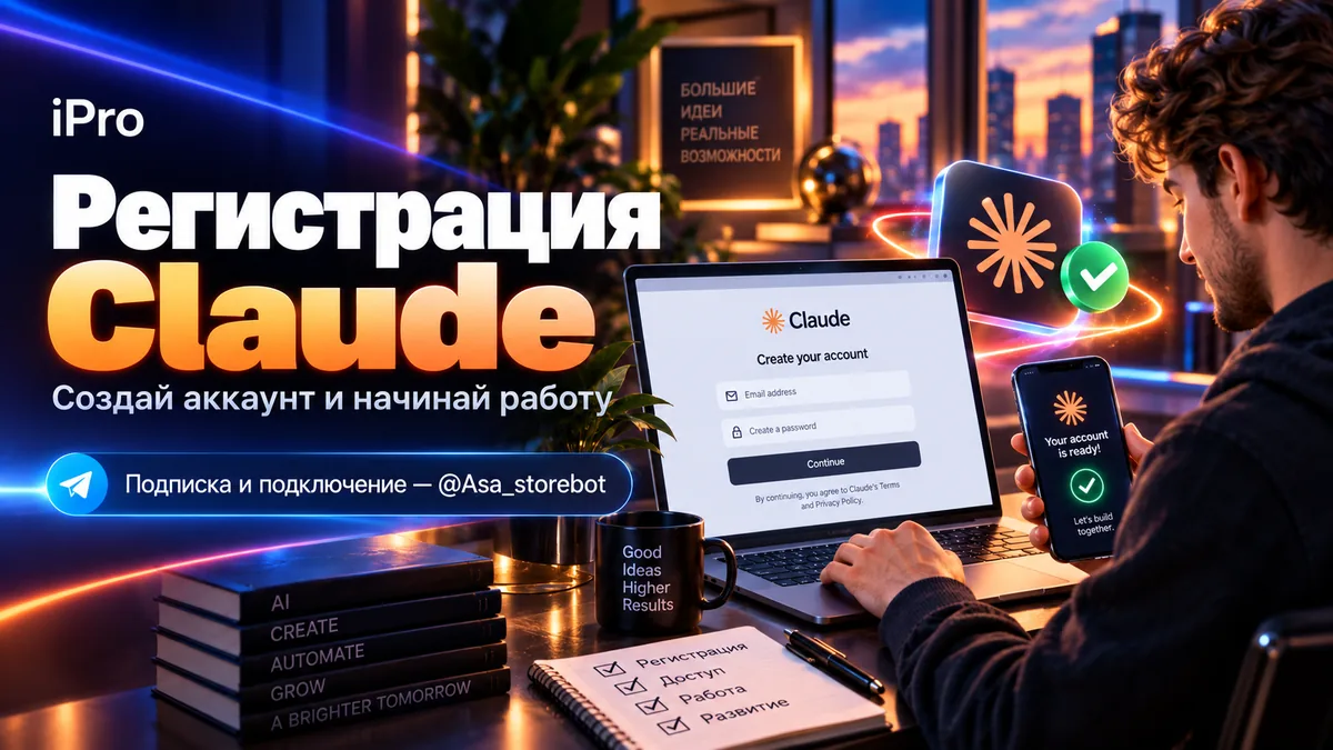 Регистрация аккаунта Claude для работы с Claude Code
