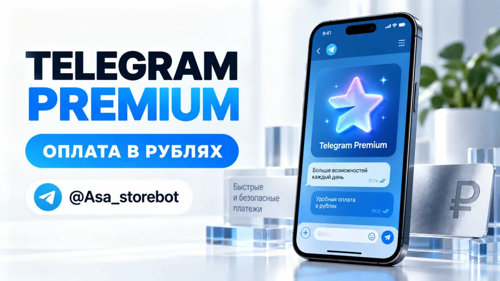 Оплата Telegram Premium в рублях на свой аккаунт
